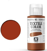 VALLEJO TEXTILE COLOR 63: 60 ML. TERRACOTTA - Al Masam Stationery LLC